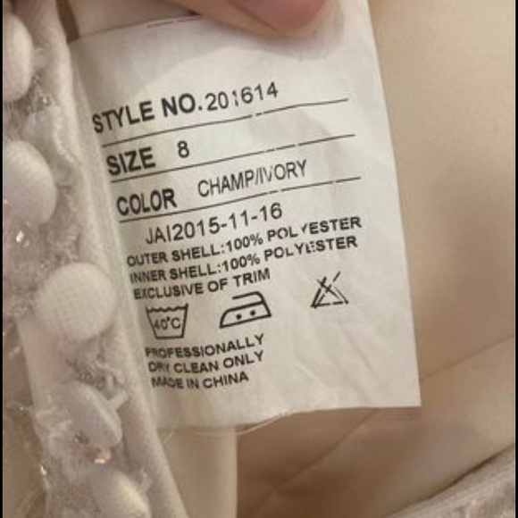 new unaltered one of a kind Chloe Jai wedding dress. Paid $2,600 asking $1,500 - Picture 6 of 6